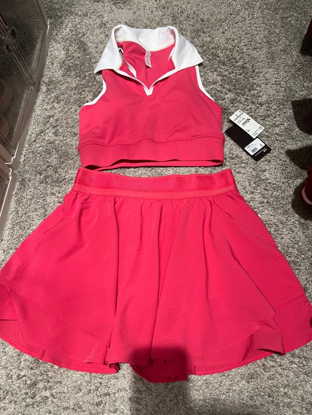 90 Degree By Reflex Pink Athletic Skirt Set